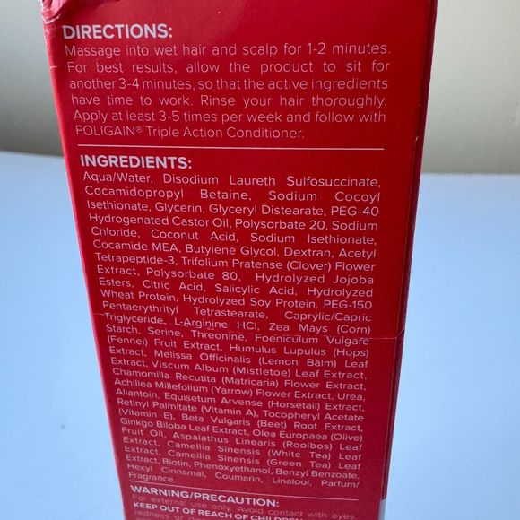 Foligain Triple Action Shampoo For Thinning Hair, Men S Volumizing Shampoo - Picture 10 of 11